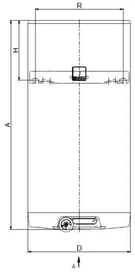 DRAZICE OKCE 80 Electric Water Heater - Upper hinge