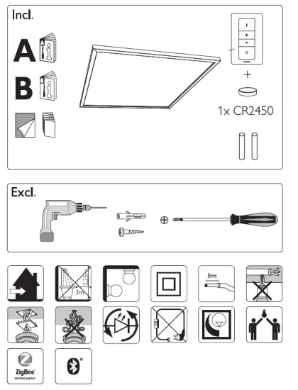 PHILIPS 32162 Hue Ambiance Aurelle Squared Panel Light fig 1