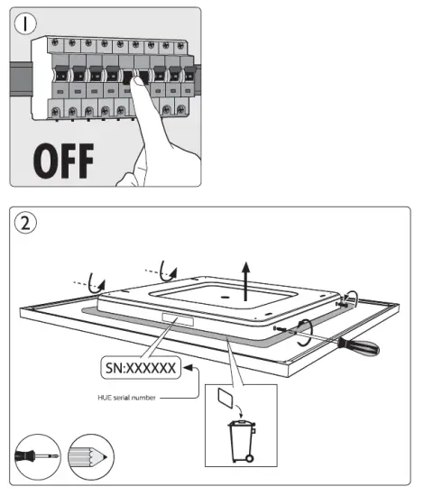 PHILIPS 32162 Hue Ambiance Aurelle Squared Panel Light fig 2