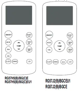 aircon remote