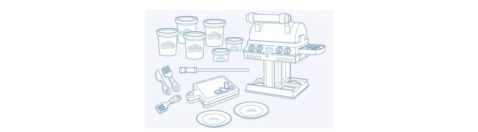 Hasbro F0652 Play-doh Kitchen Creations Grill N Stamp Playset Instruction Manual
