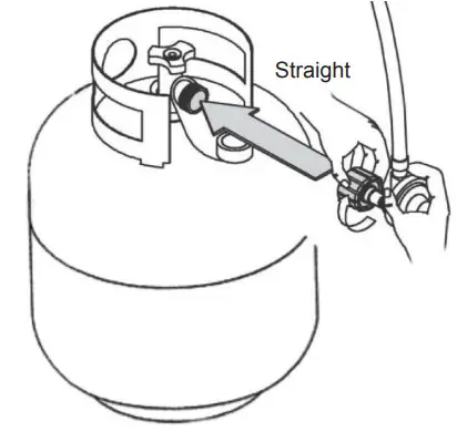 Dyna Glo DGW1235BDP D Wide Body Vertical Gas Smoker - CONNECTING THE LP TANK