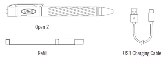OLIGHT- Open 2 -Rechargeable- Pen -Flashlight- CW- LED -120- Lumens -1