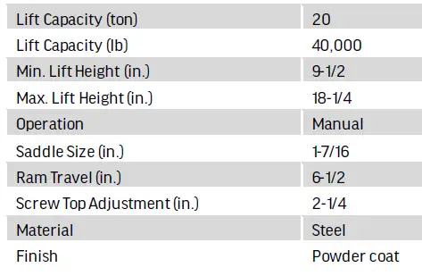 POWER FIST 8158321 20 Ton Multi-Positional Hydraulic Bottle Jack 1