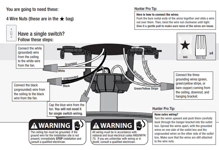 Hunter 51563 Newbury 60 Inch Indoor Onyx Bengal Ceiling Fan-fig12