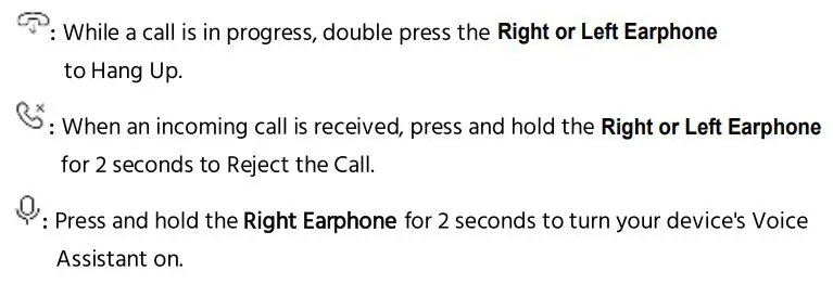 Monoprice 43452 Horizon ANC Truewireless Earphone User Manual - Operation