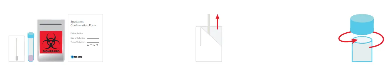 labcorp COVID-19 + Flu + RSV Test Home Collection Kit 1