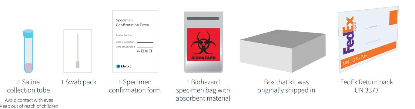 labcorp COVID-19 + Flu + RSV Test Home Collection Kit 5