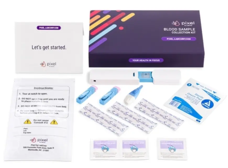 labcorp COVID-19 + Flu + RSV Test Home Collection Kit