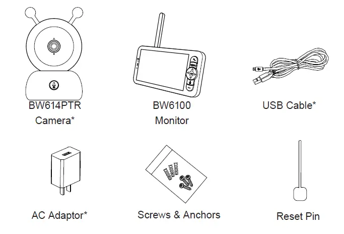 Uniden BW6141R 5.0” LCD Portable Wireless Baby Monitoring System Owner's fig 1