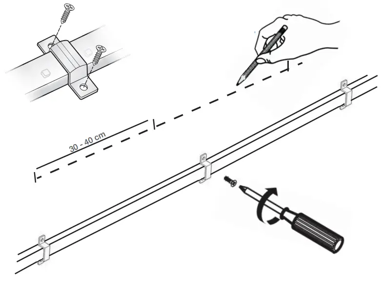 NEMO 20148834 Riga Transparent Light Strip - brackets