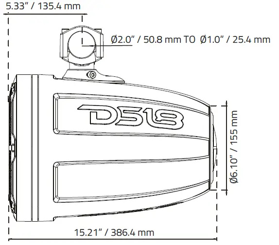 DS18-CF-x10tpneo-10 Inch-Carbon-Fiber-Texture-Marine-ToweR-Neodymium-Speaker-10