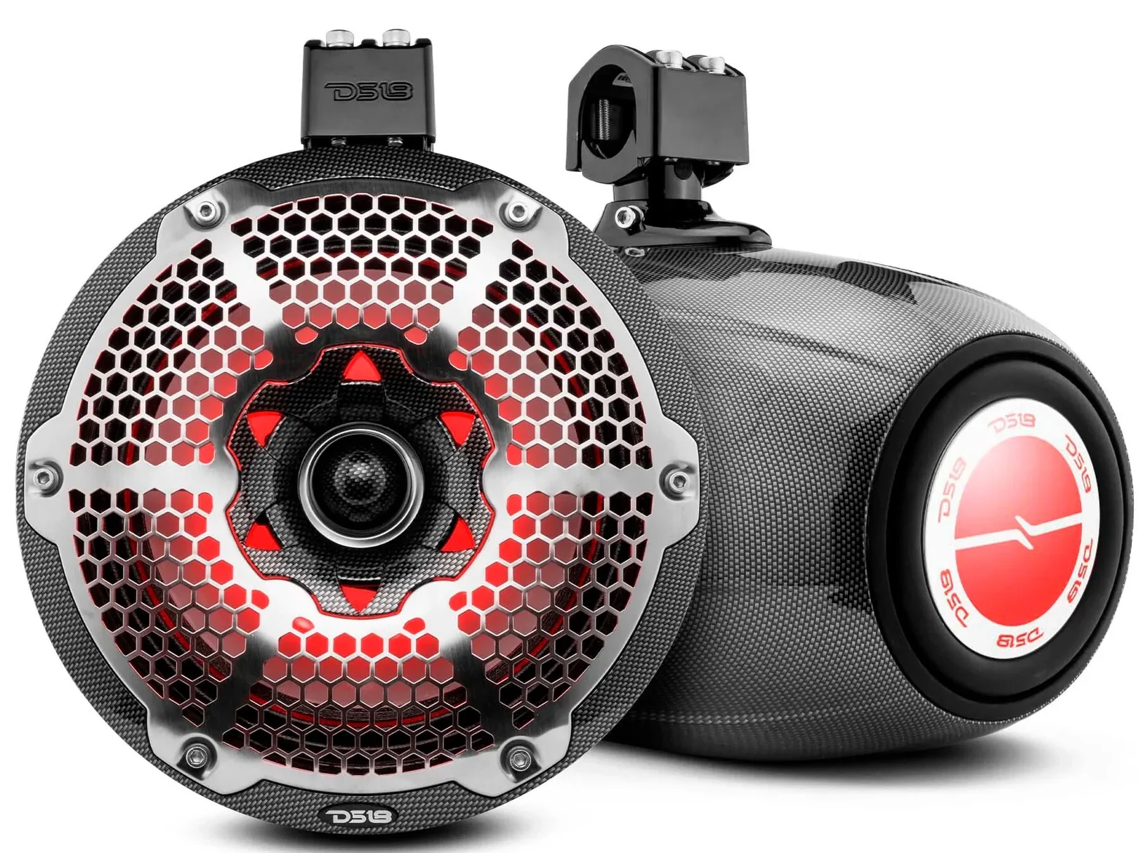 DS18-CF-x10tpneo-10 Inch-Carbon-Fiber-Texture-Marine-ToweR-Neodymium-Speaker-PRODUCT-IMAGE
