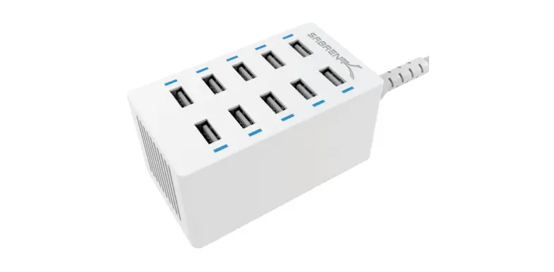 Sabrent Ax-tpcs-w 60 Watt 12 Amp 10-port Smart Usb Rapid Charger User Manual Sabrent Ax-tpcs-w 60 Watt 12 Amp 10-port Smart Usb Rapid Charger User Manual