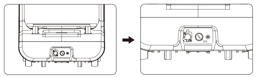 Powering on the robot