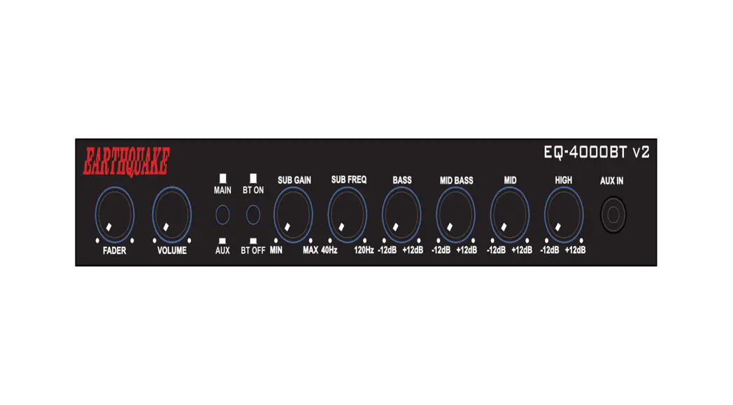 Earthquake Eq-4000bt V2 4-band Parametric Equalizer Owner's Manual Earthquake Eq-4000bt V2 4-band Parametric Equalizer Owner's Manual