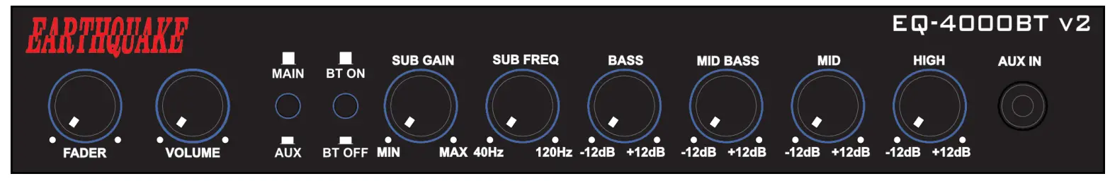 Earthquake EQ 4000BT v2 4 Band Parametric Equalizer