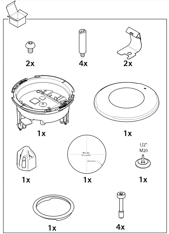 AXIS COMMUNICATIONS TP3201-E Recessed Mount - fig1