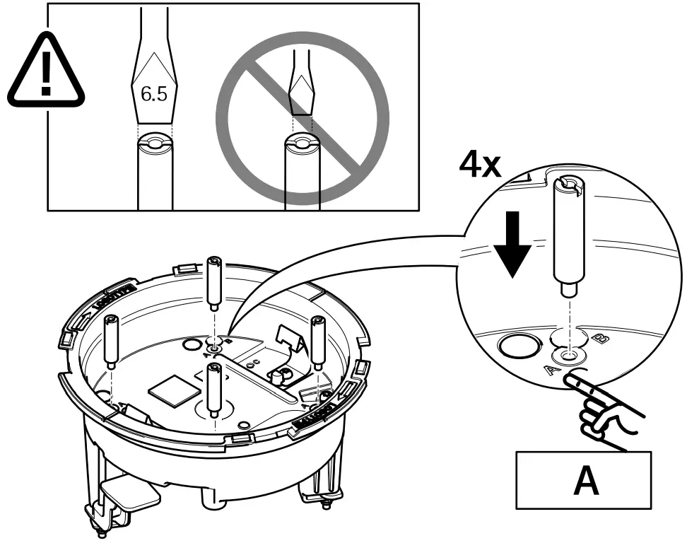 AXIS COMMUNICATIONS TP3201-E Recessed Mount - fig5