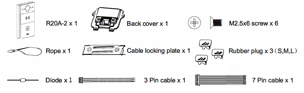 Akuvox-R20A-2-Compact 2 Wire Video-Doorphone-FIG1