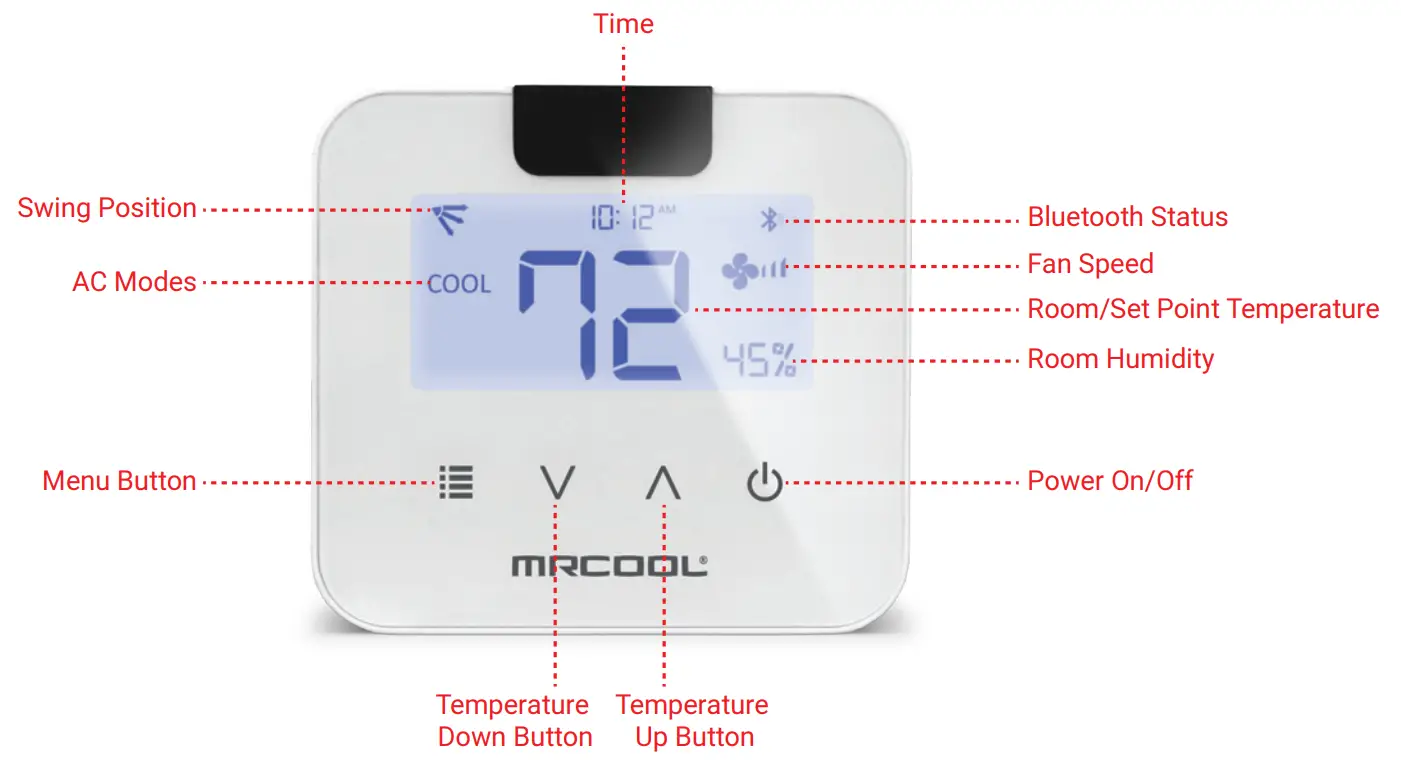 MRCOOL Mini Stat IR WiFi Thermostat for Ductless Mini Split - Time 2