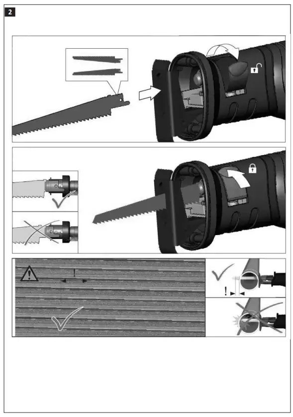 MEEC TOOLS 018275 Cordless Reciprocating Saw - Fig 2