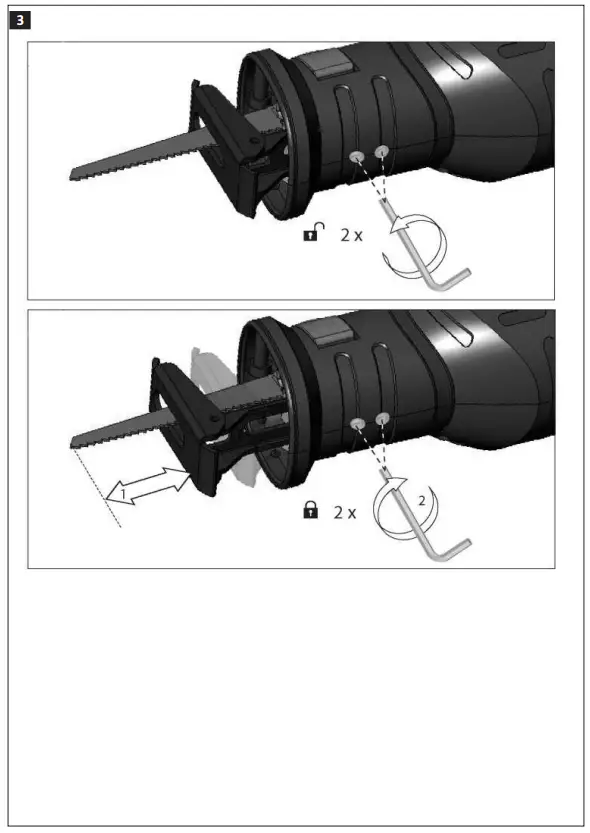 MEEC TOOLS 018275 Cordless Reciprocating Saw - Fig 3