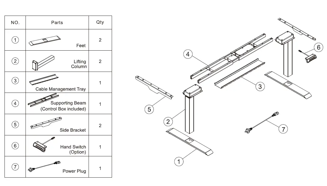 FLEXISPOT EC3B-V2 EC3 Dual Motor Electric Standing Desk fig 2