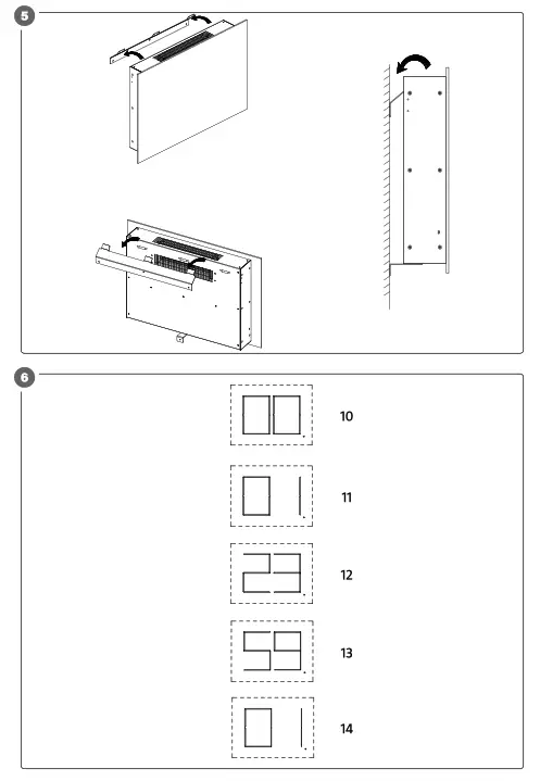 anslut 017710 Wall Mounted Decorative Fireplace - 3