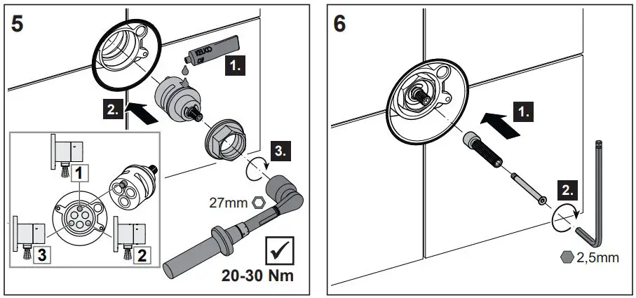KEUCO 59549 IXMO 3-Way Stop and Diverter Valve Instruction Manual - How to use