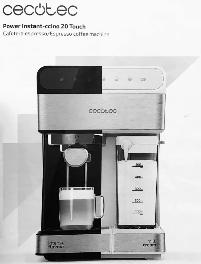 cecotec Power Instant-ccino 20 Touch Espresso Coffee Machine Instruction Manual