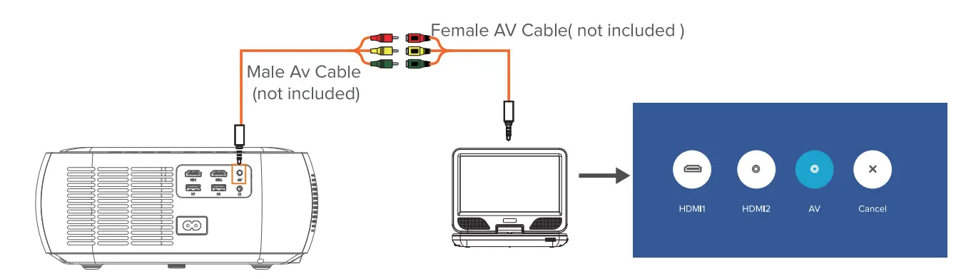 BIGASUO 340ANSI Outdoor Movie Projector-16