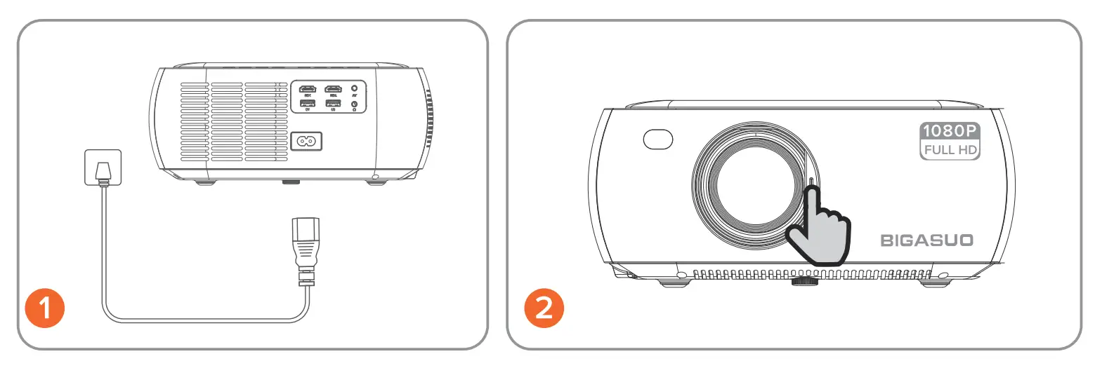 BIGASUO 340ANSI Outdoor Movie Projector-3