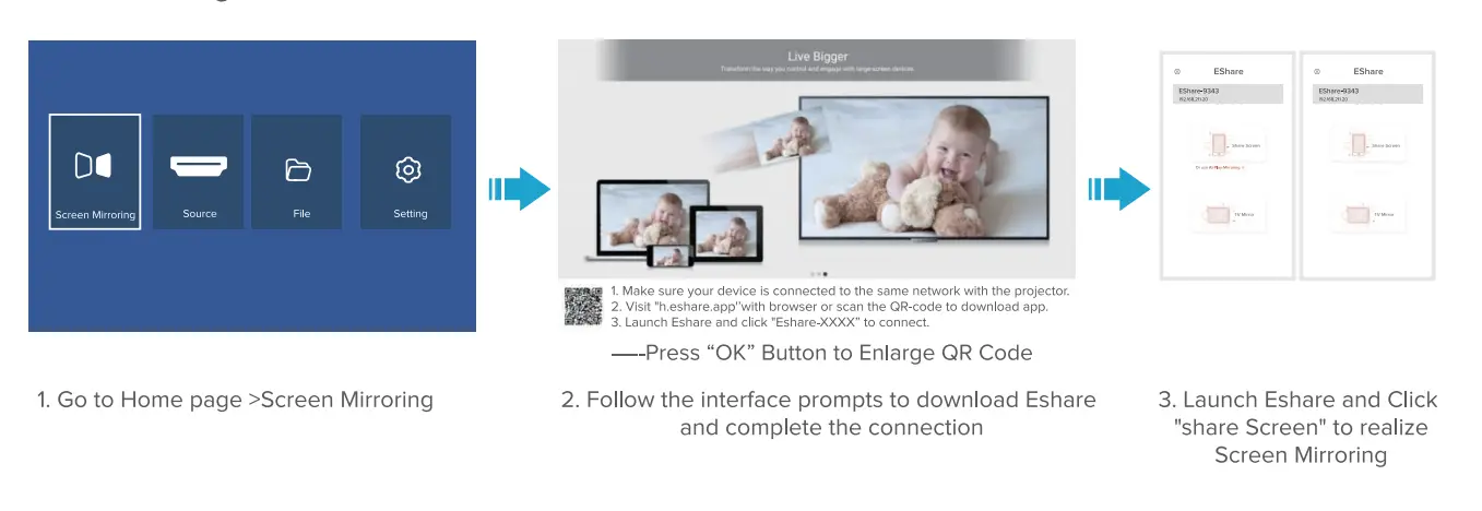 BIGASUO 340ANSI Outdoor Movie Projector-33