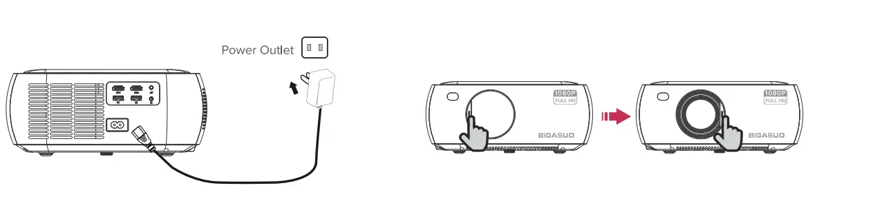 BIGASUO 340ANSI Outdoor Movie Projector-46