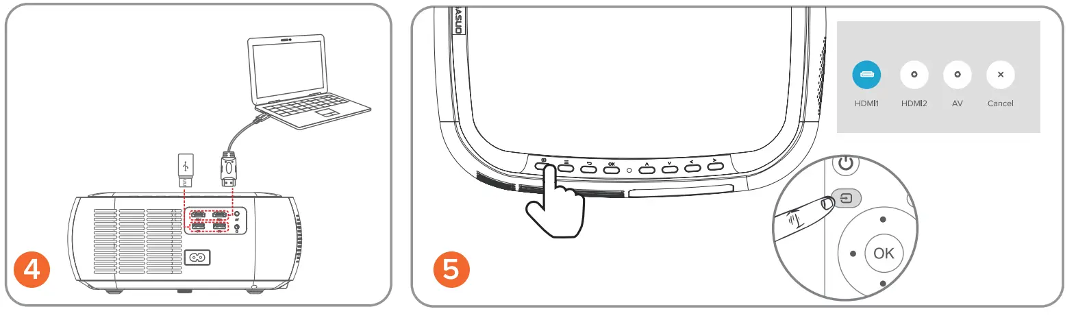 BIGASUO 340ANSI Outdoor Movie Projector-5