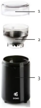 DOMO DO712K Electric Coffee Grinder A01