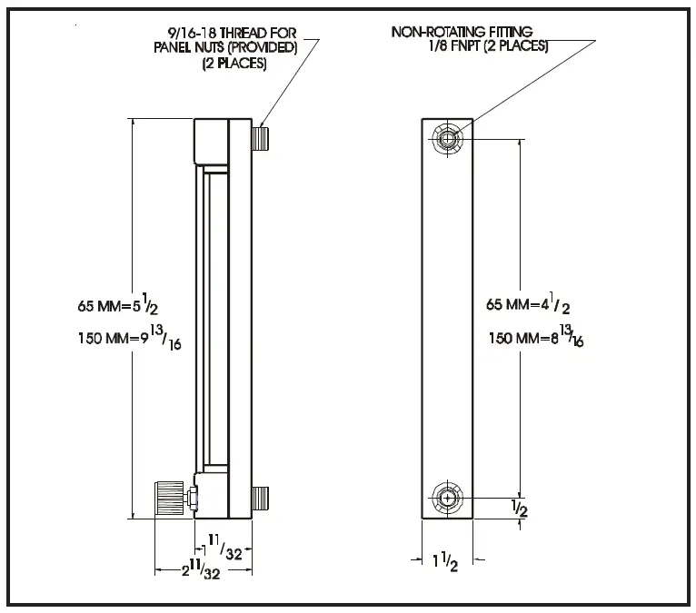 BROOKS 1250-55 Series Glass Tube VA Flow Meters 1