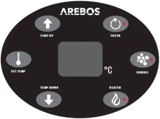 AREBOS SPA Pool Square Round Whirlpool Spa Bath B05