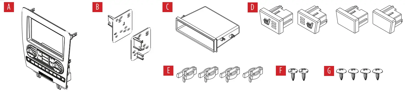 Metra 99-5853CH ISO DIN radio provision with pocket-2