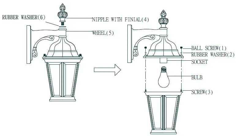 MONTREAL LIGHTING M50062 Meridian One Light Outdoor Wall Sconce-1