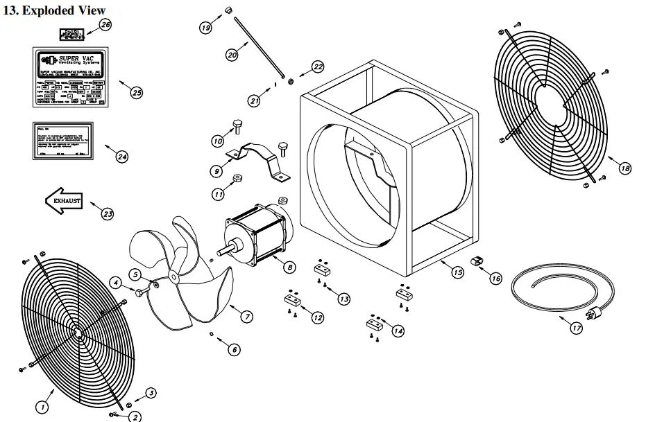 SUPER VAC F124E Ventilator 1