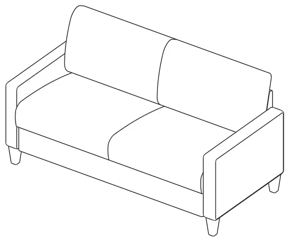 homestyles 2001-301-FB02 Living Room Sofa