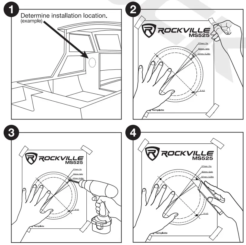 ROCKVILLE 5.2 2-way Marine Speakers MS525ROCKVILLE 5.25 2-way Marine Speakers MS525