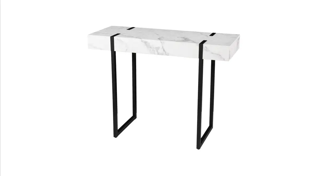 Lowes Atg3072411ck Bouck Modern White Faux Marble Console Table Instruction Manual