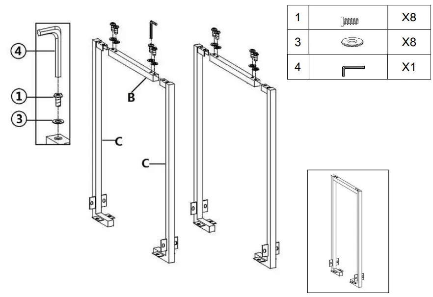 lowes ATG3072411CK Bouck Modern White Faux Marble Console Table - Fig 2