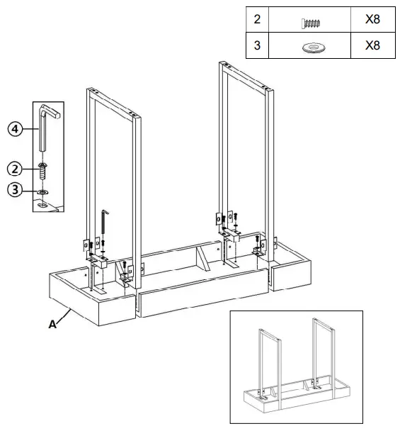 lowes ATG3072411CK Bouck Modern White Faux Marble Console Table - Fig 3