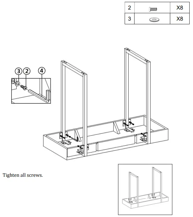 lowes ATG3072411CK Bouck Modern White Faux Marble Console Table - Fig 4