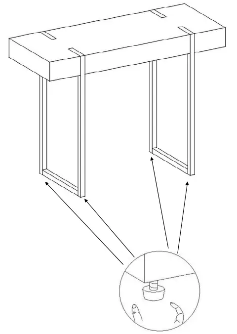 lowes ATG3072411CK Bouck Modern White Faux Marble Console Table - Fig 5