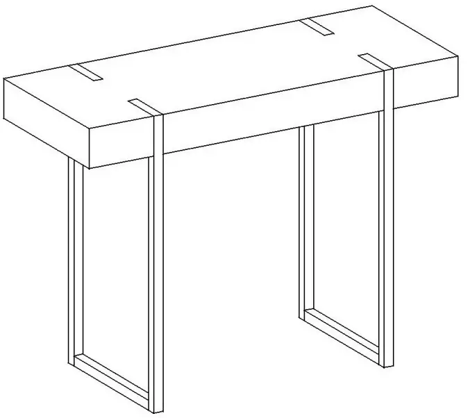 lowes ATG3072411CK Bouck Modern White Faux Marble Console Table